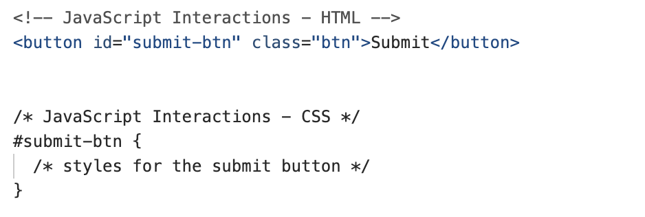 javascript interactions